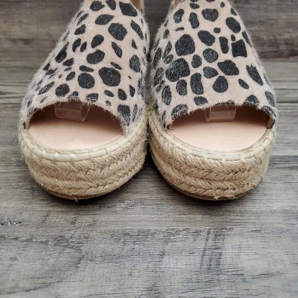 ❤️ 283 BellaMarie Moira Animal Print Brown Leopard Ankle-Strap Espadrille Sandal - Picture 6 of 12